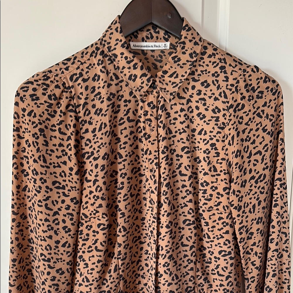 Leopard Print Button-Up Dress - Picture 2 of 4